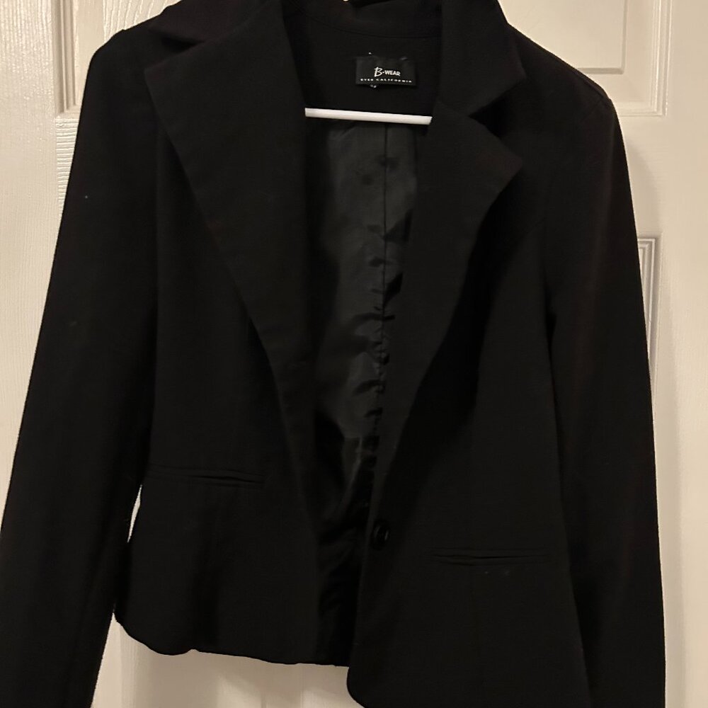 B Wear Byer California Black Blazer Women Small Preowned Office